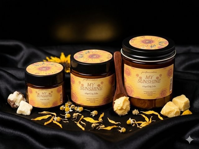 My Sunshine whipped body butter jars