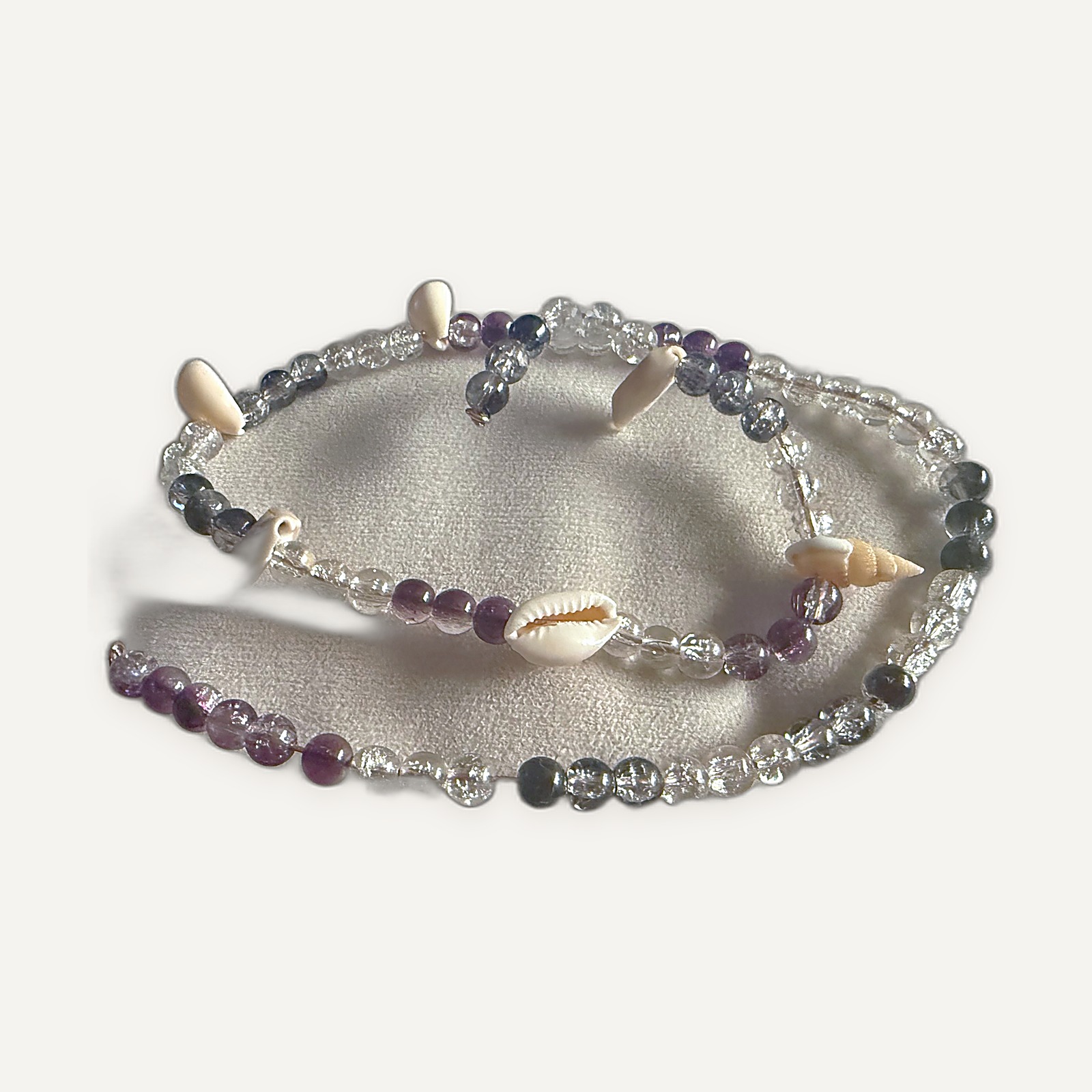 Cowrie and Amethyst snake bracelet